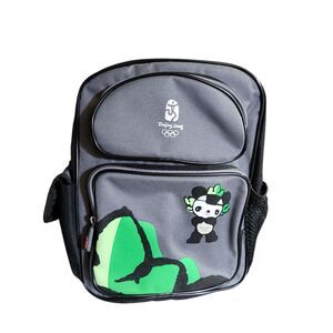 Beijing Olympics 2008 Backpack Gray/Black w/ Panda and Olympics Logo